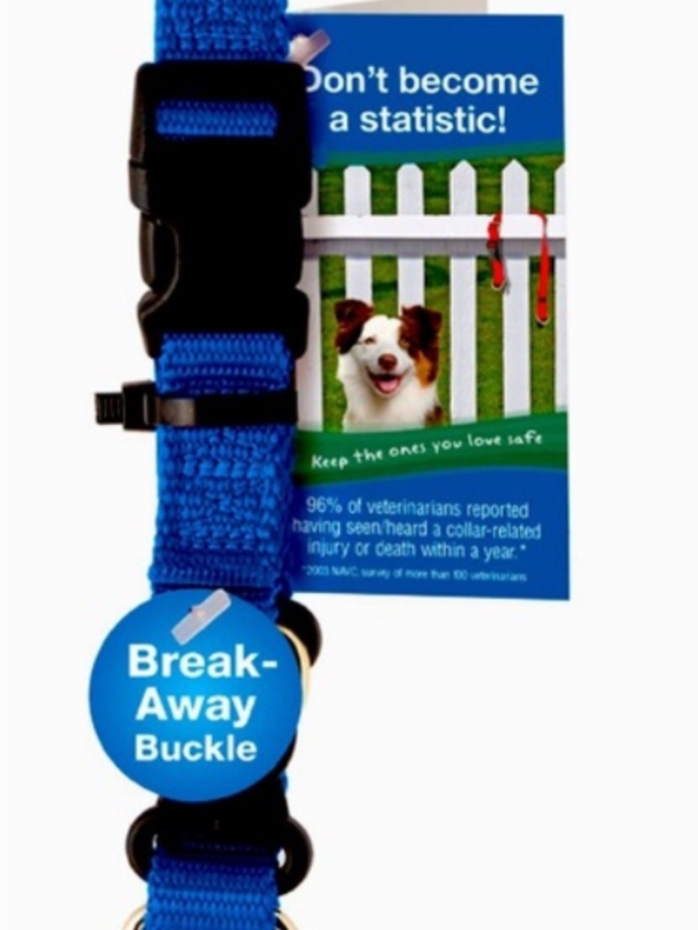 PetSafe Blue Break-Away Safety Dog Collar with Quick-Release Buckle Sz L/XL